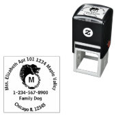 トライバルブラックウルフリングや輪差出人住所 セルフインキングスタンプ (インサイチュ)