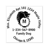 トライバルブラックウルフリングや輪差出人住所 セルフインキングスタンプ (デザイン)