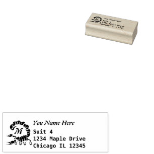 トライバルブラックスコーピオンモノグラムリターン ラバースタンプ