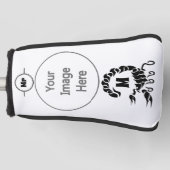 トライバルブラックスコーピオンモノグラム ゴルフヘッドカバー (正面)