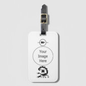 トライバルブラックスコーピオンモノグラム ラゲッジタグ (正面縦)