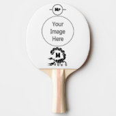 トライバルブラックスコーピオンモノグラム 卓球ラケット (正面)