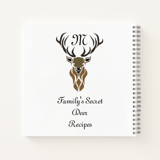 トライバルブラックスタグシルエットモノグラムディアーレシピ ノートブック (裏面)