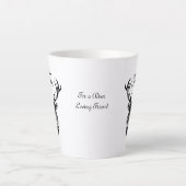 トライバルブラックスタグシルエットモノグラム カフェラテマグ (正面)