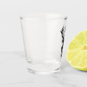 トライバルブラックスタグシルエットモノグラム ショットグラス (左)