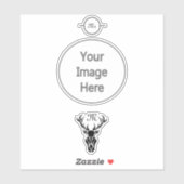 トライバルブラックスタグシルエットモノグラム シール (シート)