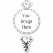 トライバルブラックスタグシルエットモノグラム シール (正面)