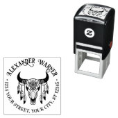 トライバルブルカウズスカルフェザーズネーム差出人住所 セルフインキングスタンプ (インサイチュ)