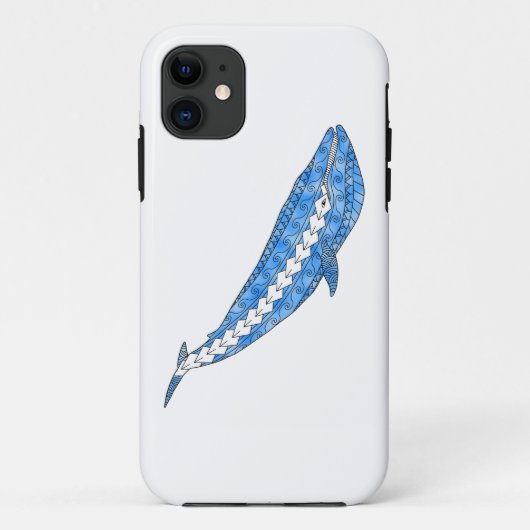 トライバルブルークジラ Case-Mate iPhoneケース (裏面)