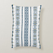 トライバルブルーホワイトムードクロス アクセントクッション (裏面(縦))