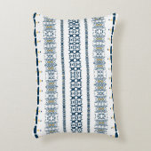 トライバルブルーホワイトムードクロス アクセントクッション (正面(垂直))