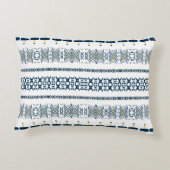 トライバルブルーホワイトムードクロス アクセントクッション (裏面)