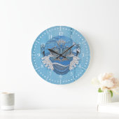 トライバルブルーモンキー ラージ壁時計 (ホーム)