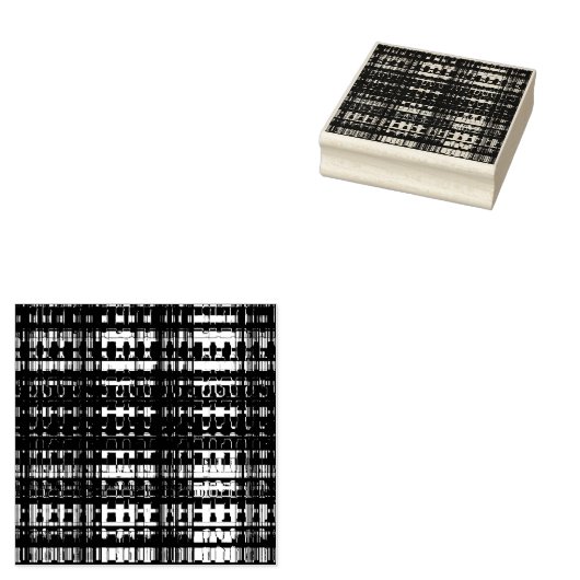 トライバルプレイドテクスチャパターン ラバースタンプ (押印)