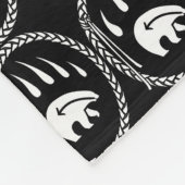 トライバルベアアートブランケット先住民ベアーブランケット フリースブランケット (角)