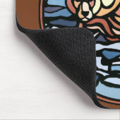 トライバルベアアートマウスパッド先住民野生生物マウスパッド マウスパッド (コーナー)