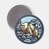 トライバルベアアート冷蔵庫用マグネットワイルドライフアートマグネット マグネット (正面/裏面)