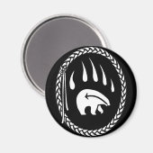 トライバルベアアート冷蔵庫用マグネット野生動物アートギフト マグネット (正面/裏面)