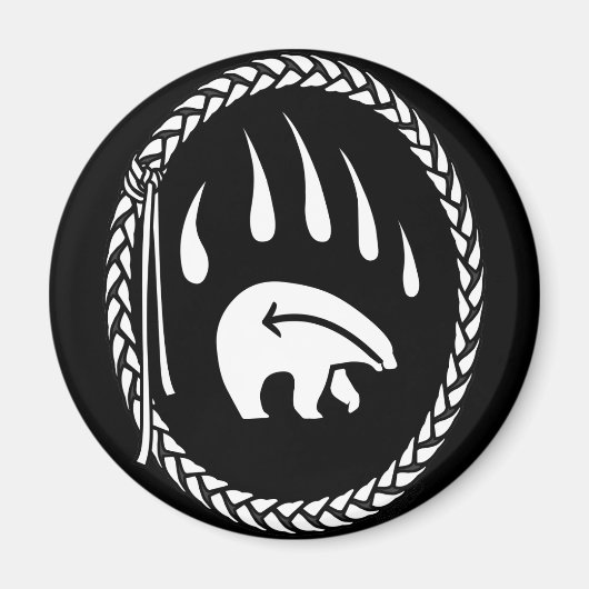 トライバルベアアート冷蔵庫用マグネット野生動物アートギフト マグネット (正面)