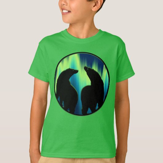 トライバルベアアート子供用スウェットシャツ クマのTシャツ Tシャツ (正面)