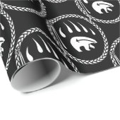 トライバルベアラッピング紙先住民アートギフト紙 ラッピングペーパー (ロールコーナー)