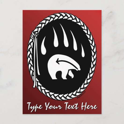 トライバルベアークローハガキカスタム先住民はがき ポストカード (正面)