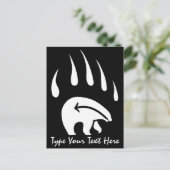 トライバルベアークローハガキカスタム先住民はがき ポストカード (スタンド正面)