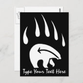 トライバルベアークローハガキカスタム先住民はがき ポストカード (正面/裏面)