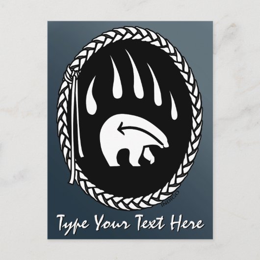 トライバルベアークローハガキカスタム先住民はがき ポストカード (正面)