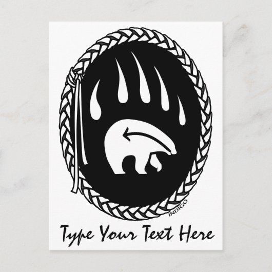 トライバルベアークローハガキカスタム先住民はがき ポストカード (正面)