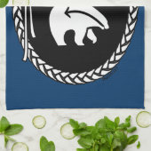 トライバルベアータオル先住民アートベアーティータオル キッチンタオル (折り畳み)