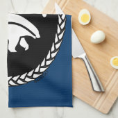 トライバルベアータオル先住民アートベアーティータオル キッチンタオル (四つ折り)