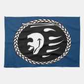 トライバルベアータオル先住民アートベアーティータオル キッチンタオル (横)