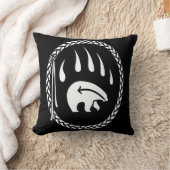 トライバルベアーツピローFirst Nations Bears Pillow クッション (ブランケット)