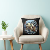 トライバルベアーツピローFirst Nations Bears Pillow クッション (椅子)