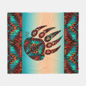 トライバルベアーポーフリースブランケット フリースブランケット (正面(横))