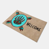 トライバルベアーポー ドアマット (アングル)