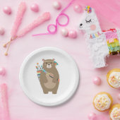 トライバルベア紙プレート ペーパープレート (パーティー)