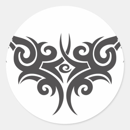 トライバルベクタークリップアート5 ラウンドシール (正面)