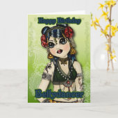 トライバルベリーダンス誕生日カード カード (黄色い花)