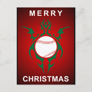 トライバルベースボールメリークリスマス シーズンポストカード