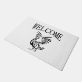 トライバルペリカンアート ドアマット (アングル)