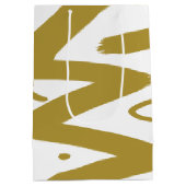 トライバルホワイトと金ゴールド ミディアムペーパーバッグ (裏面)