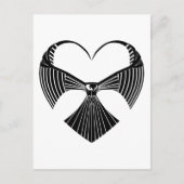 トライバルホークバレンタインデーハートポストカー シーズンポストカード (正面)