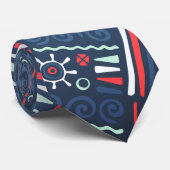 トライバルボヘミアンスケッチエレガントパタカラフルーン ネクタイ (ロール)