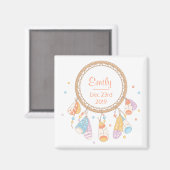 トライバルボホドリームキャッチャー新生児キープサケ マグネット (正面/裏面)