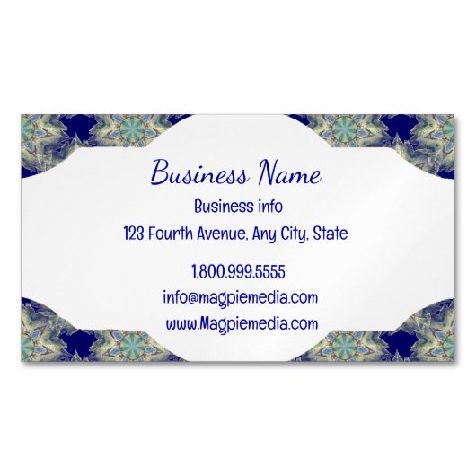 トライバルボホパターンクラシック マグネット名刺 (正面)