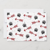 トライバルボホベア誕生日招待状ワイルドワン！ 招待状 (裏面)