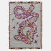 トライバルボホラブパターンブランケット スローブランケット (正面縦)