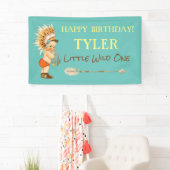 トライバルボーイヘアドレス先住民アメリカンアロー 横断幕 (インサイチュ)